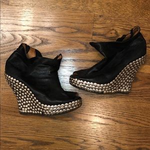 Jeffrey Campbell leather studded wedges